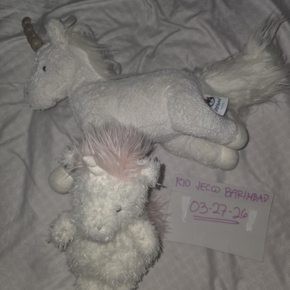 Jellycat Other - Jellycat White & Light Pink Unicorn Pair Plush